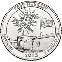 25 центов 2013 19-й парк, Fort McHenry, Maryland (Форт МакГенри, Мэриленд), двор P
