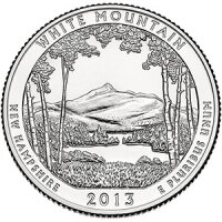 25 центов 2013 16-й парк, White Mountain, New Hampshire (Белые горы, Нью-Гэмпшир), двор P
