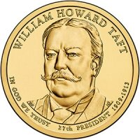 1 доллар 2013 27-й президент William Howard Taft (Уильям Говард Тафт), двор P 